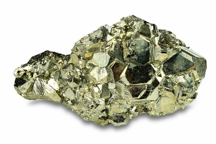 Gleaming Pyrite Crystal Cluster - Peru #291925